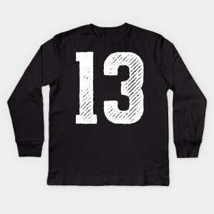 Rough Number 13 Kids Long Sleeve T-Shirt